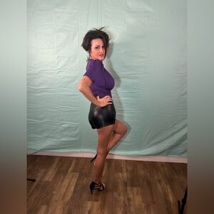 Royal purple bodysuit thong